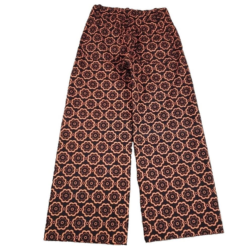 Maeve Anthropologie The Colette Crop Wide Leg Ponte Pant Retro Size 31 Tall Af10 - Picture 7 of 8